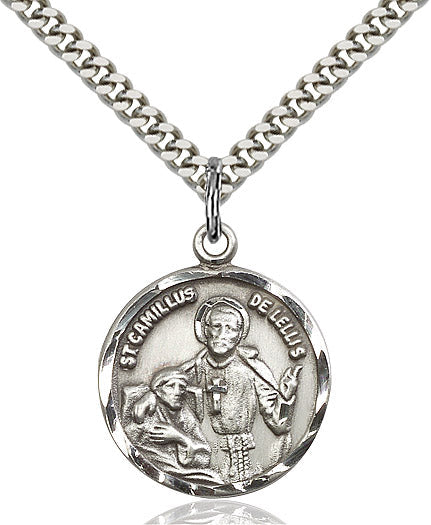 Sterling Silver St. Camillus of Lellis Pendant