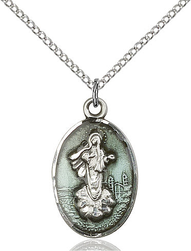 Sterling Silver O/L of Medugorje Pendant