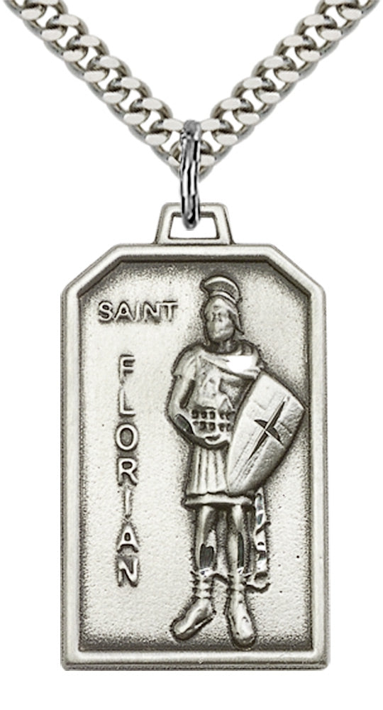 Sterling Silver St. Florian Pendant