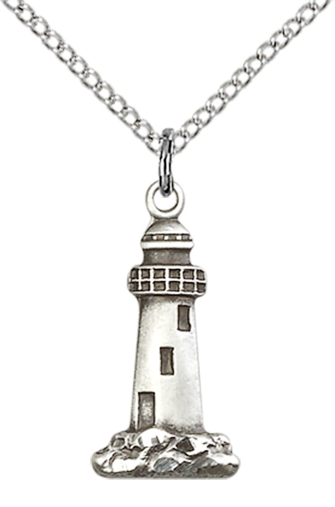 Sterling Silver Lighthouse Pendant