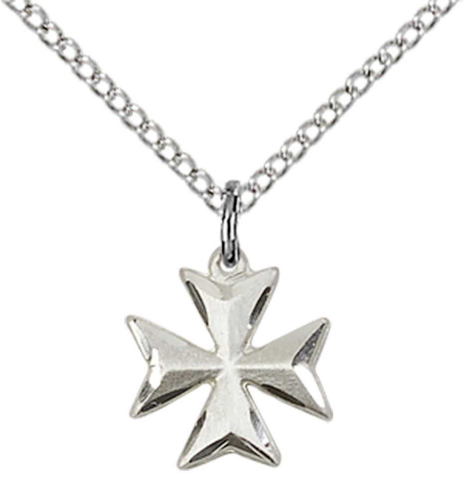 Sterling Silver Maltese Cross Pendant