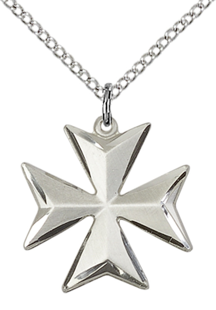 Sterling Silver Maltese Cross Pendant
