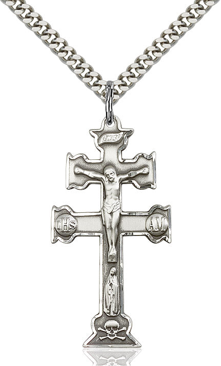 Sterling Silver Caravaca Crucifix Pendant