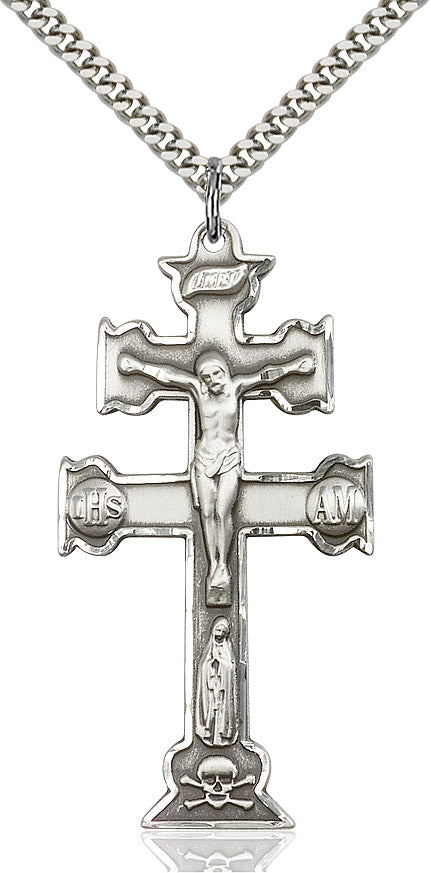 Sterling Silver Caravaca Crucifix Pendant