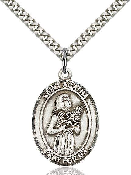 Sterling Silver St. Agatha Pendant
