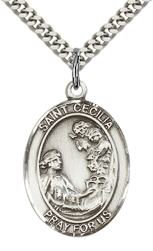 Sterling Silver St. Cecilia Pendant