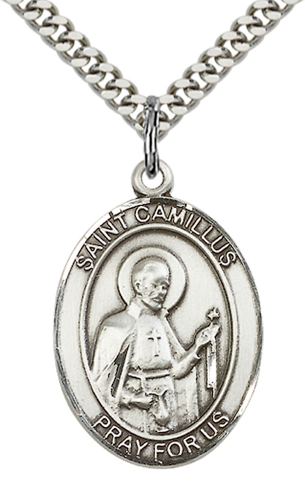 Sterling Silver St. Camillus of Lellis Pendant