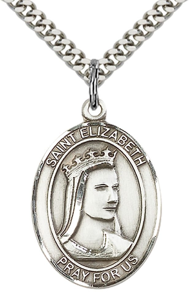 Sterling Silver St. Elizabeth of Hungary Pendant