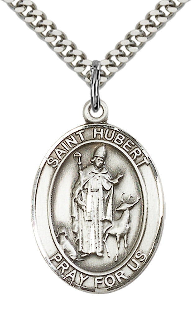 Sterling Silver St. Hubert of Liege Pendant