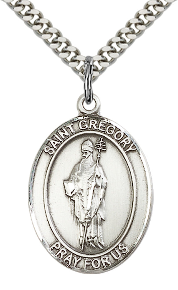 Sterling Silver St. Gregory the Great Pendant