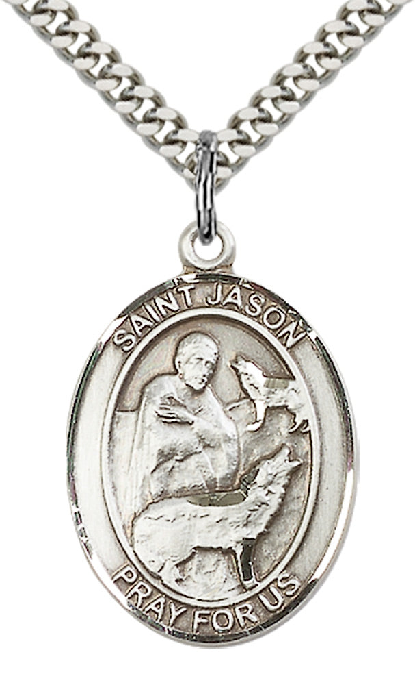 Sterling Silver St. Jason Pendant