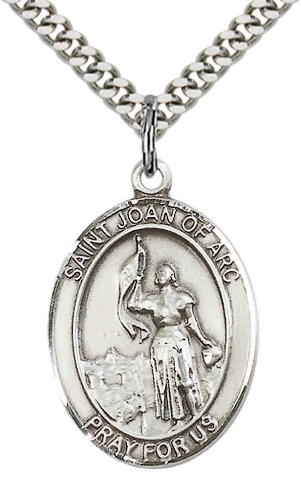 Sterling Silver St. Joan of Arc Pendant