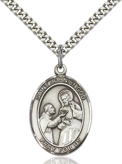 Sterling Silver St. John of God Pendant