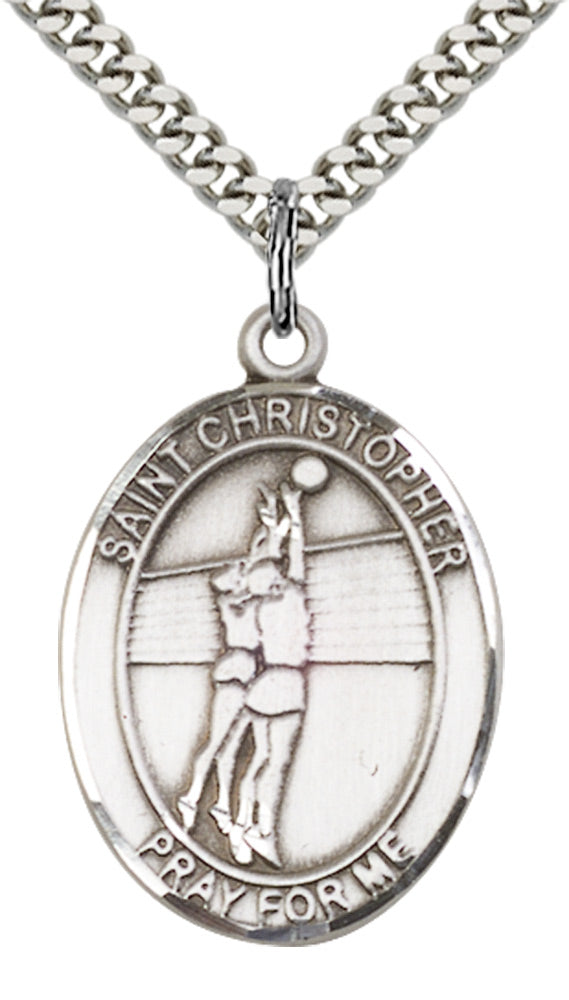 Sterling Silver St. Christopher Pendant