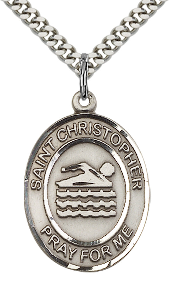 Sterling Silver St. Christopher Pendant