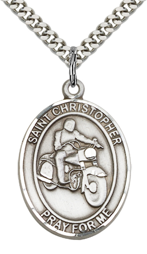 Sterling Silver St. Christopher Pendant