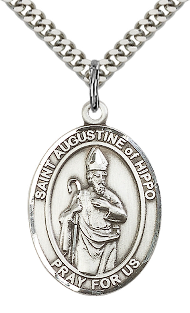 Sterling Silver St. Augustine of Hippo Pendant