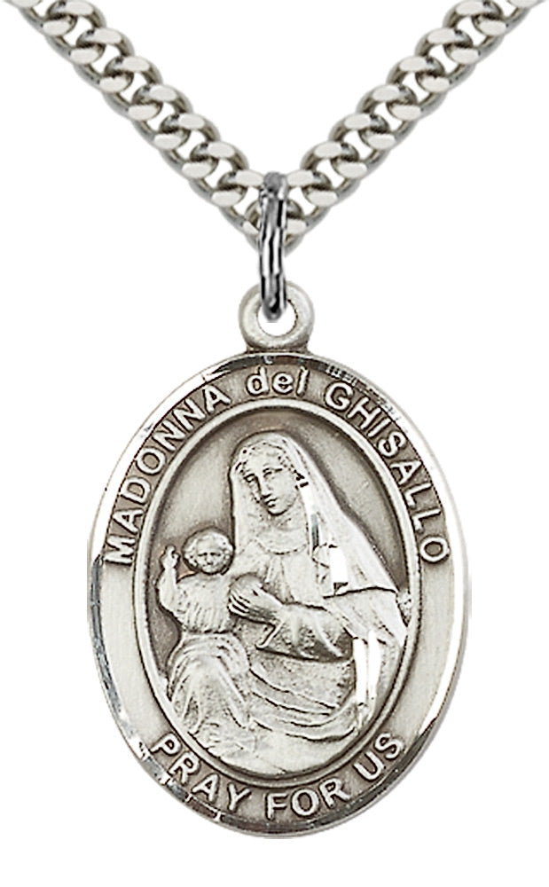 Sterling Silver St. Madonna Del Ghisallo Pendant