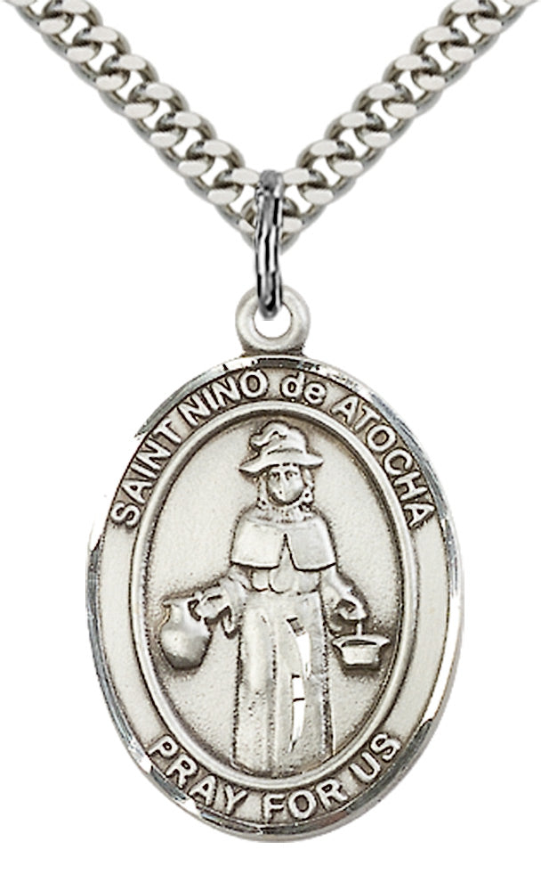 Sterling Silver St. Nino de Atocha Pendant