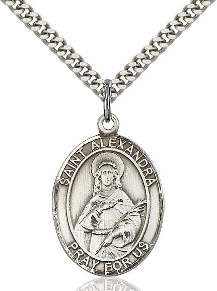 Sterling Silver St. Alexandra Pendant