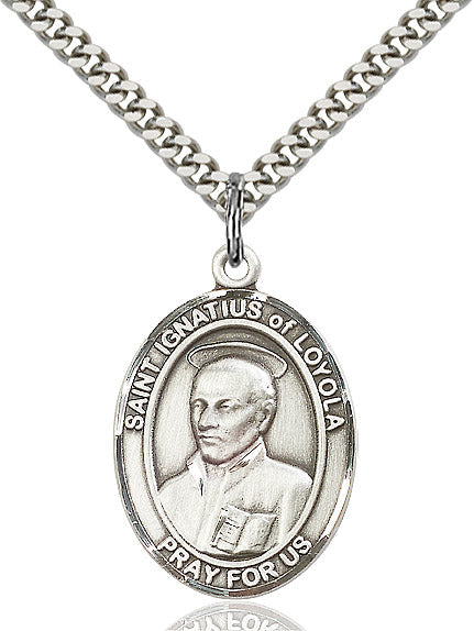 Sterling Silver St. Ignatius of Loyola Pendant