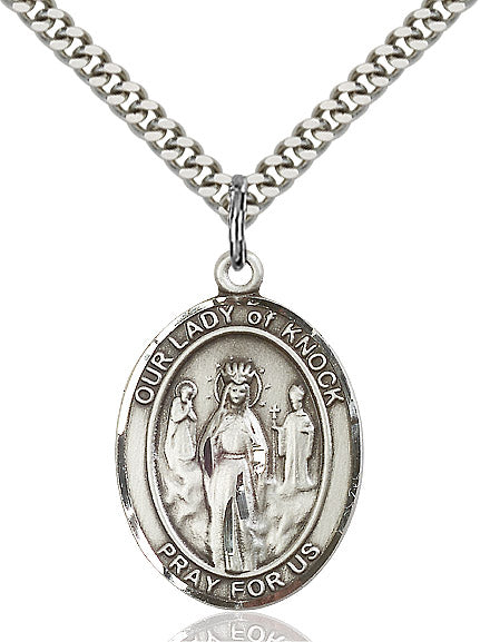 Sterling Silver O/L of Knock Pendant