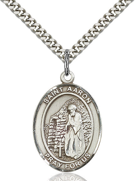 Sterling Silver St. Aaron Pendant