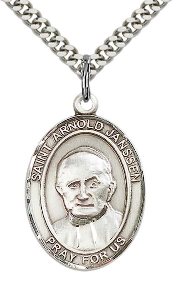 Sterling Silver St. Arnold Janssen Pendant