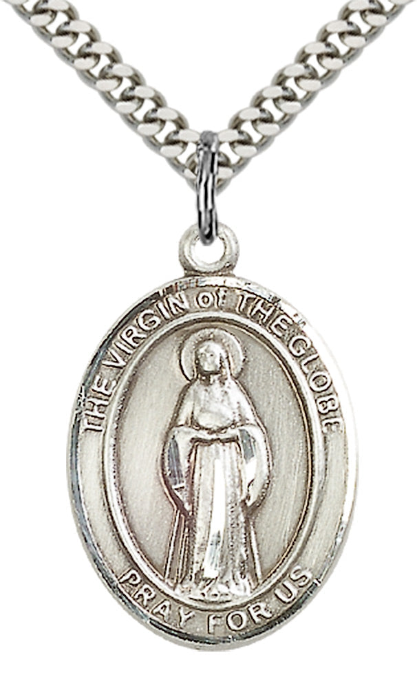 Sterling Silver Virgin of the Globe Pendant