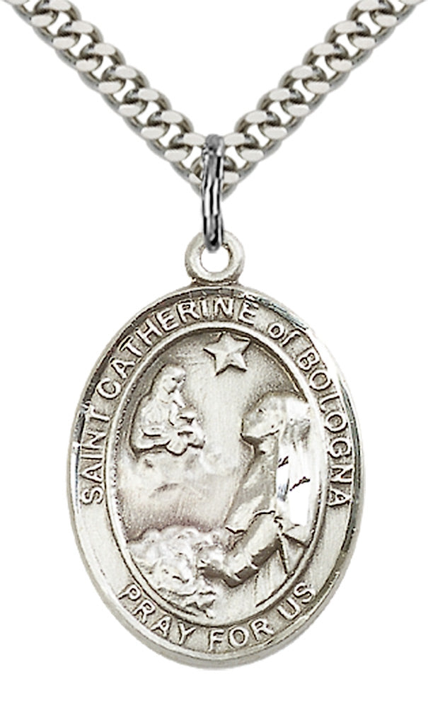 Sterling Silver St. Catherine of Bologna Pendant