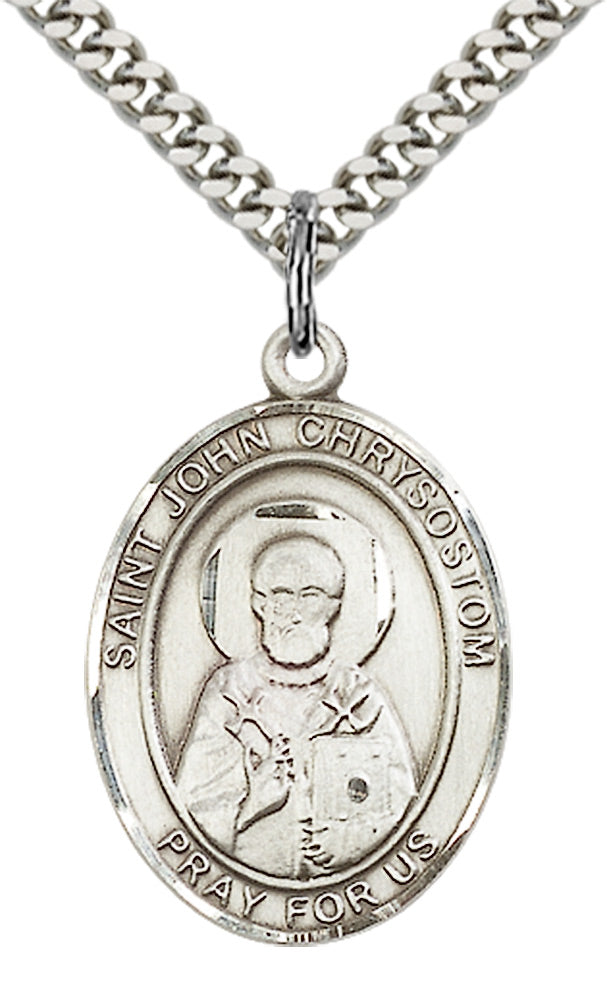 Sterling Silver St. John Chrysostom Pendant