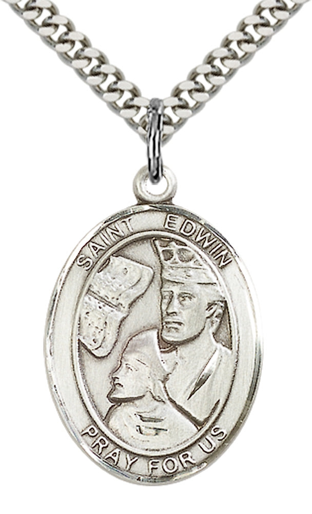 Sterling Silver St. Edwin Pendant