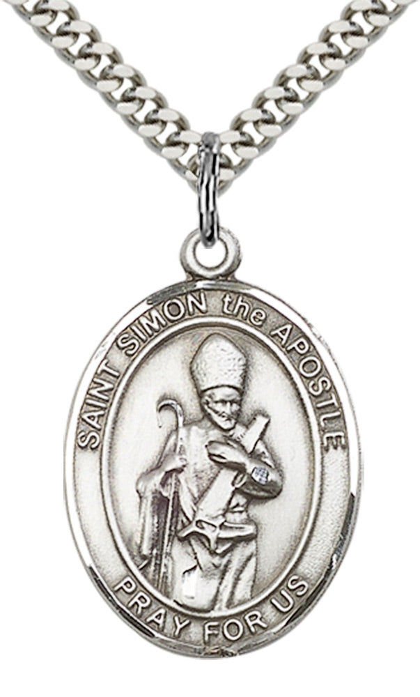 Sterling Silver St. Simon Pendant