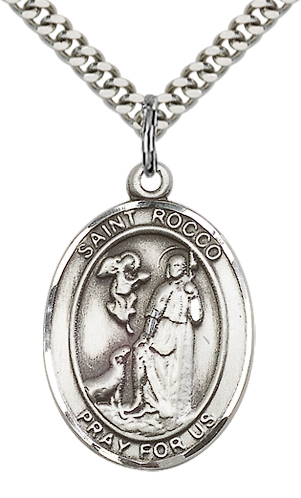 Sterling Silver St. Rocco Pendant
