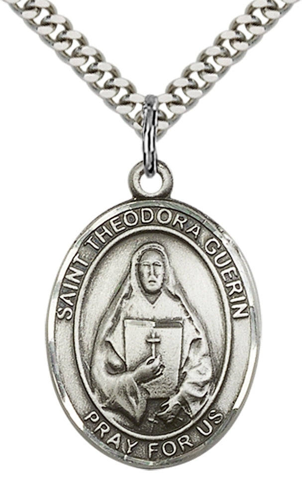 Sterling Silver St. Theodore Guerin Pendant