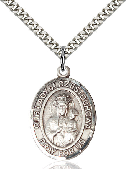 Sterling Silver O/L of Czestochowa Pendant