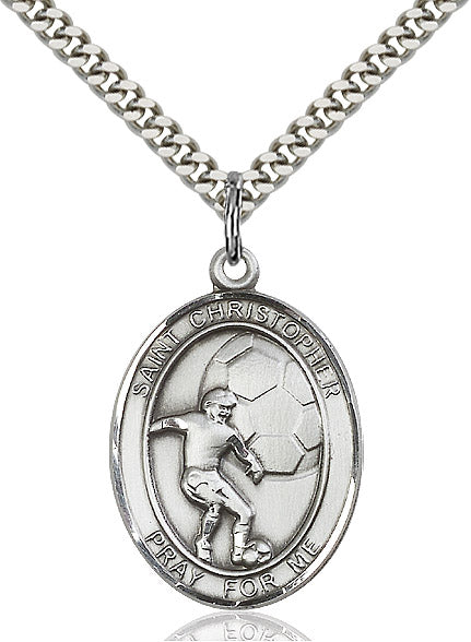 Sterling Silver St. Christopher Pendant