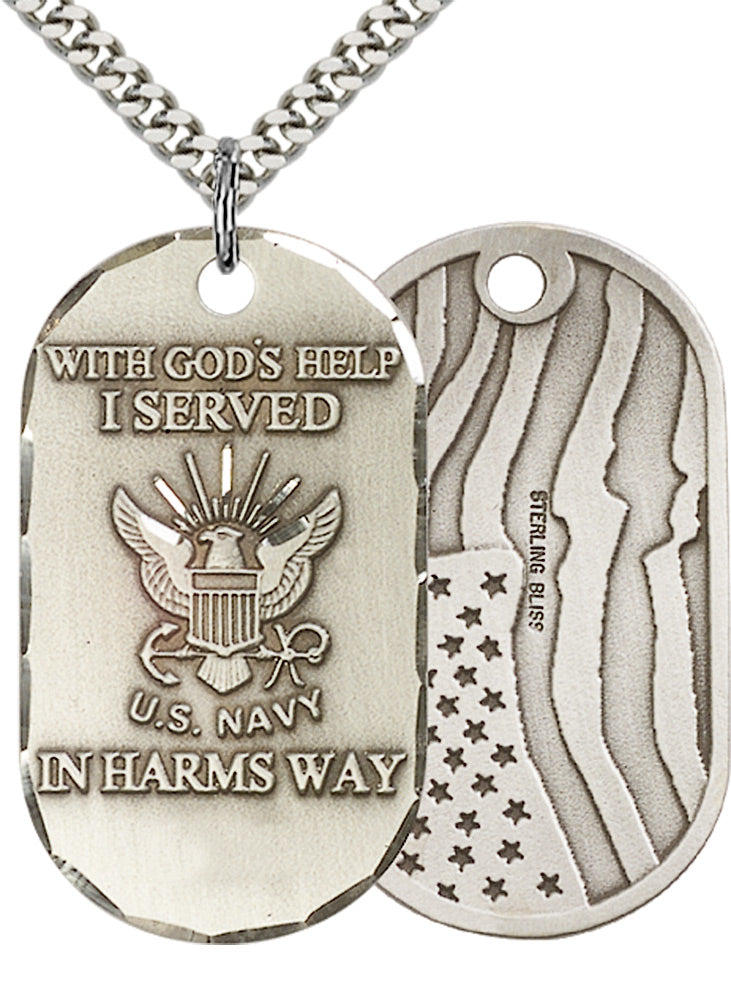 Sterling Silver Navy Pendant