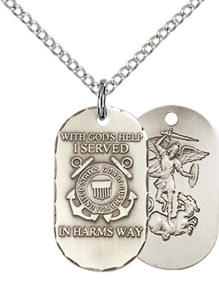 Sterling Silver Coast Guard Pendant