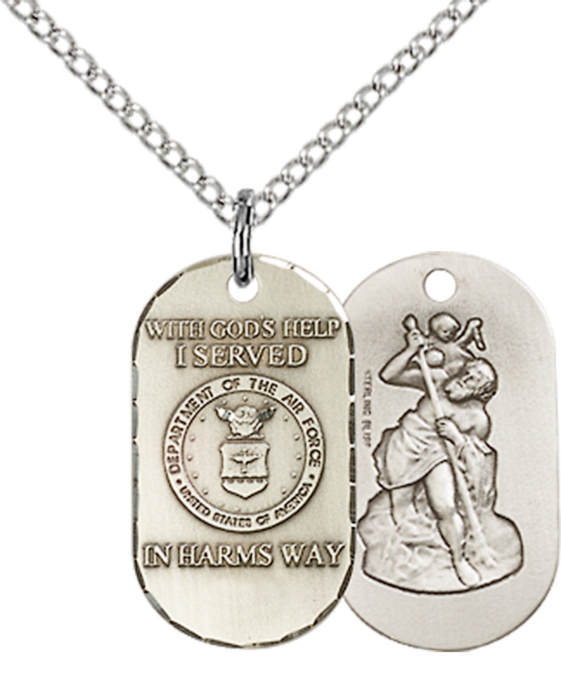 Sterling Silver Air Force Pendant