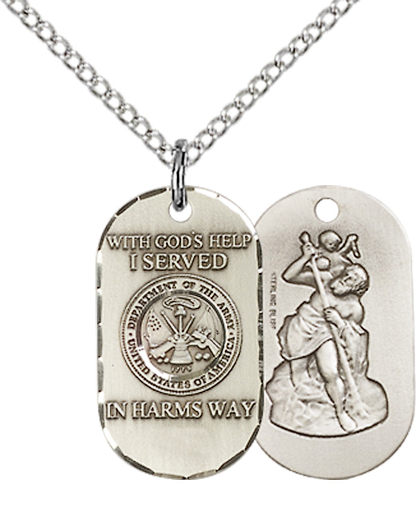 Sterling Silver Army Pendant