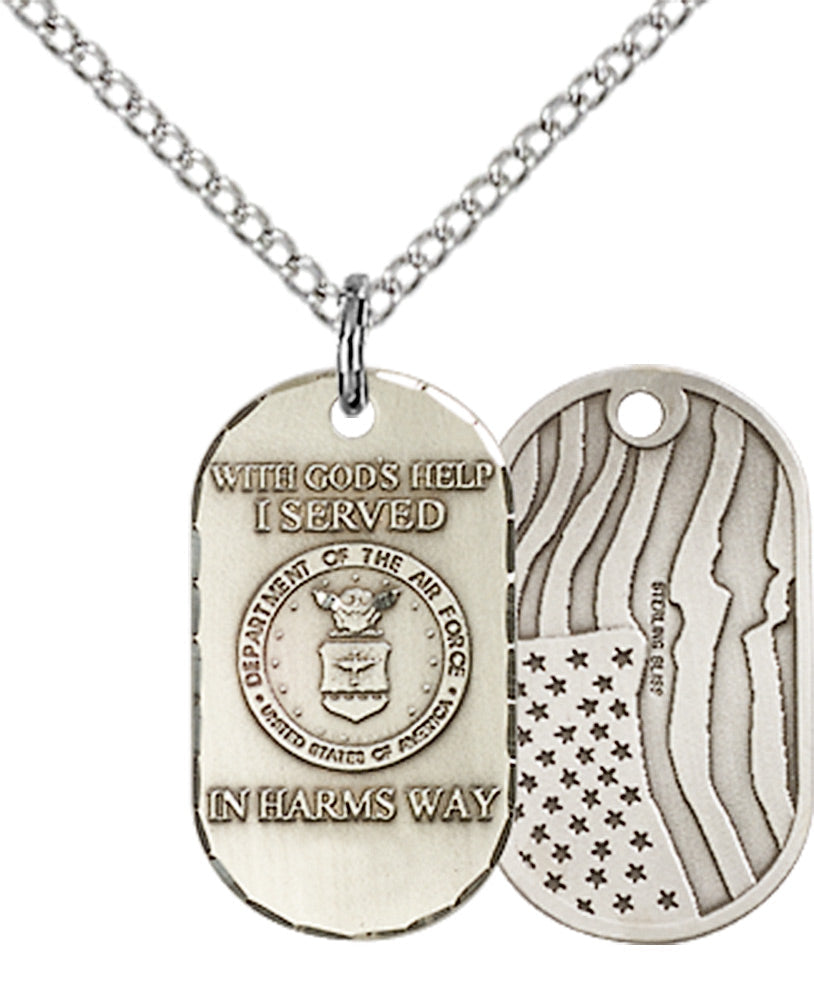 Sterling Silver Air Force Pendant