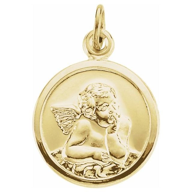 Yellow 14.25 mm Guardian Angel Medal