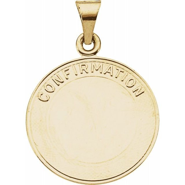 Yellow 18 mm Confirmation Medal