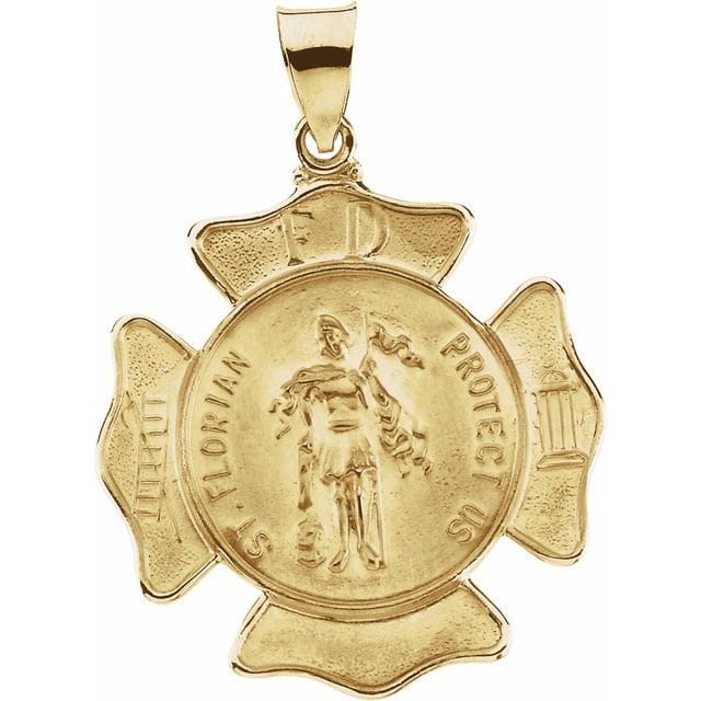 Yellow 25 mm Hollow St. Florian Medal