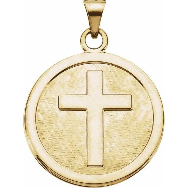 Yellow 18 mm Cross Pendant