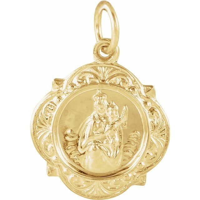 Yellow 12.14x12.09 mm Scapular Medal