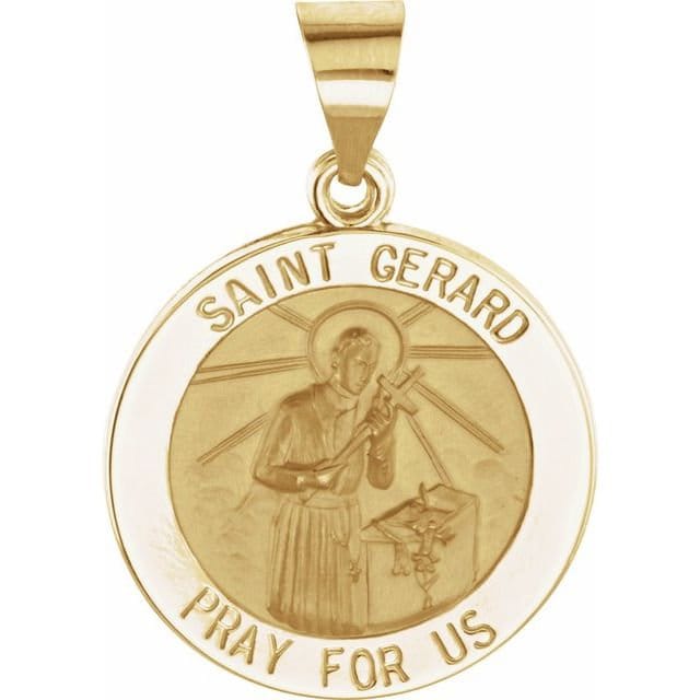 Yellow 18 mm Round Hollow St. Gerard Medal