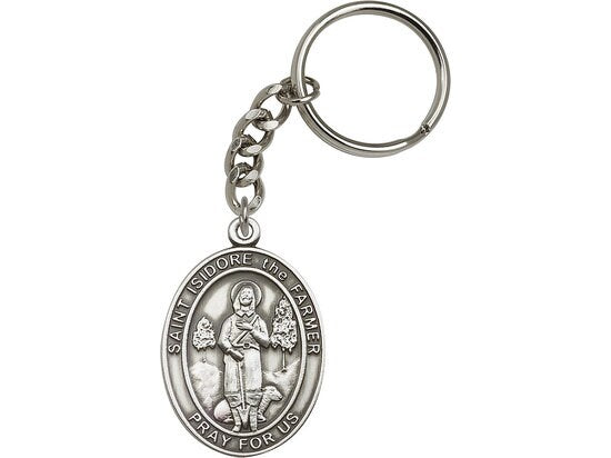 Saint Isidore the Farmer Keychain