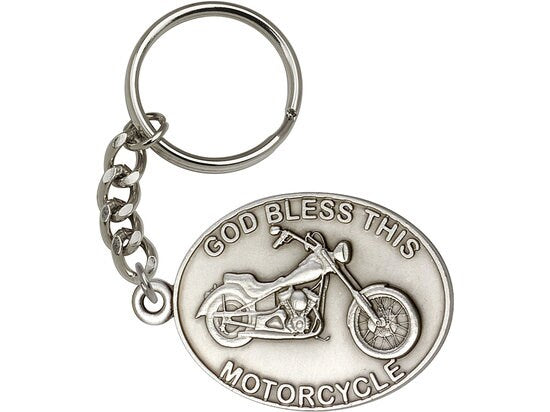 God Bless This Motorcycle Keychain